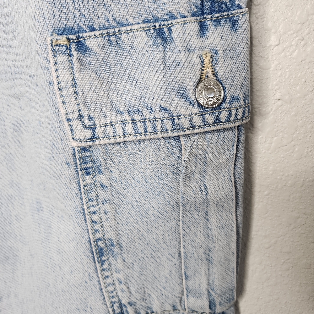 Forever 21 Wide Leg Cargo Jeans Size 28 - Picture 5 of 7